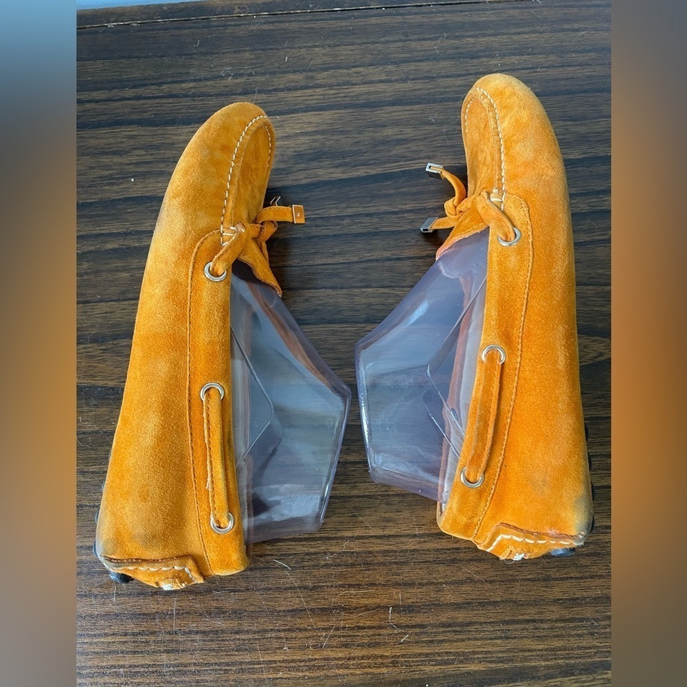 Patricia Green, euro 38 or US 7, Stephie, orange yellow leather driving moccasin - Picture 7 of 11